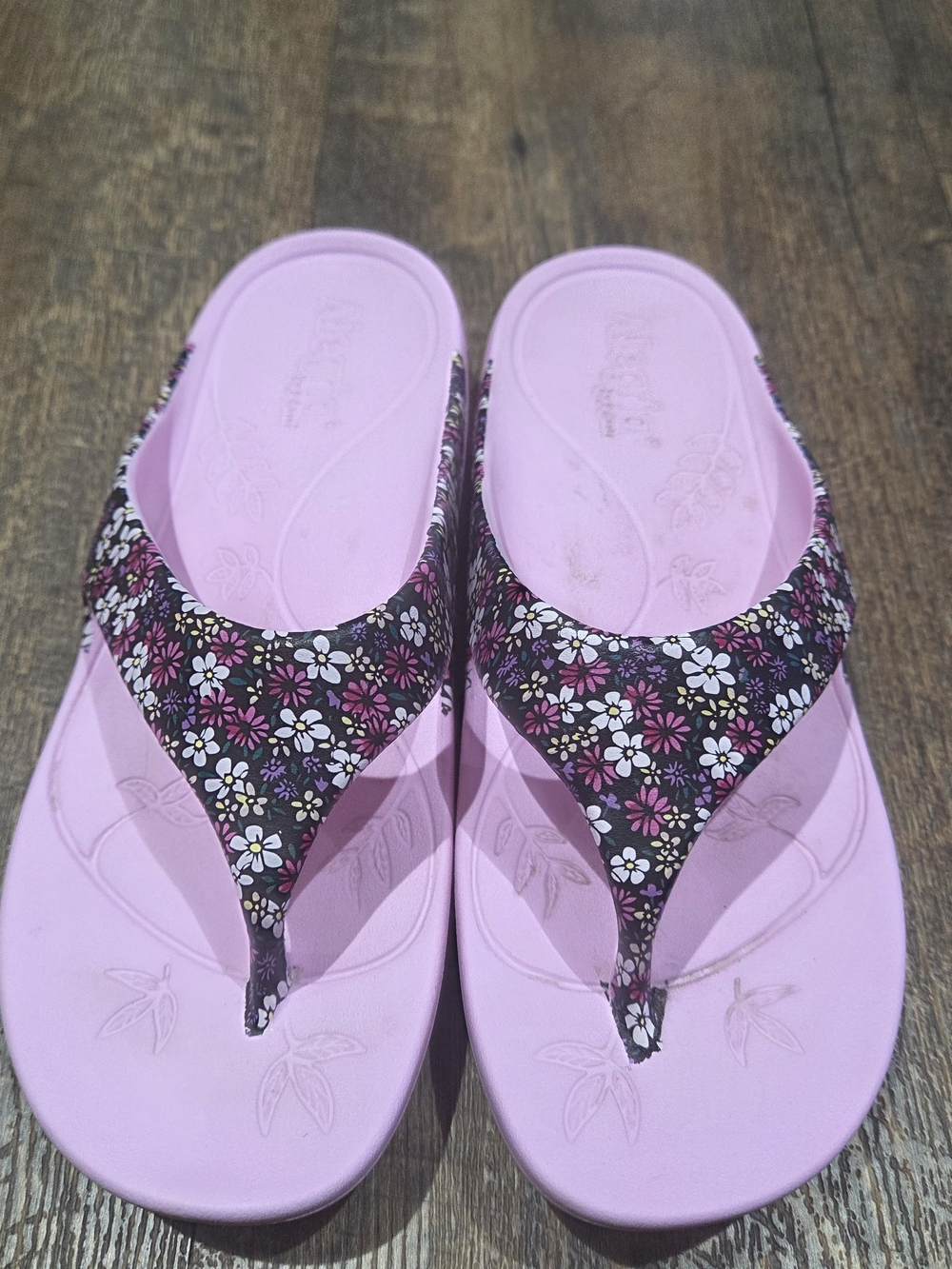 Alegria Pink Floral Thong Sandals - Picture 11 of 11
